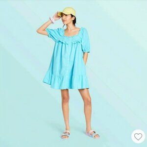 Stoney Clover Lane x Target Linen Blend Short Sleeve Ruffle Dress
